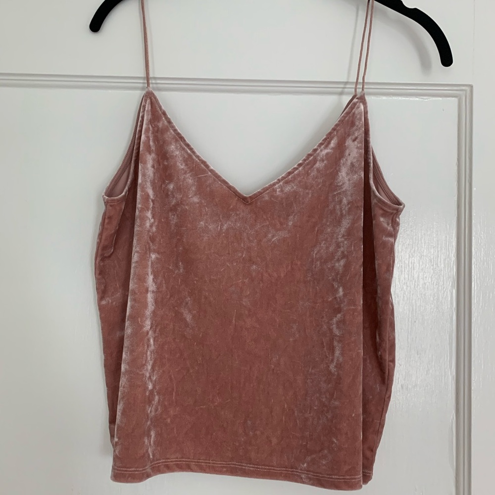 Cropped velvet top